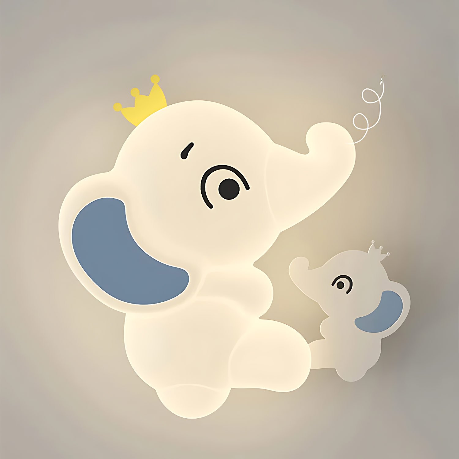 Lampe murale éléphant ludique