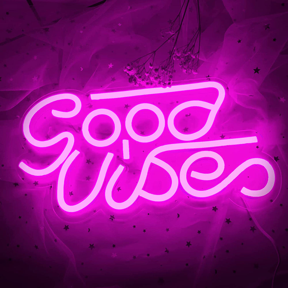 Applique murale néon Good Vibes lumineuse