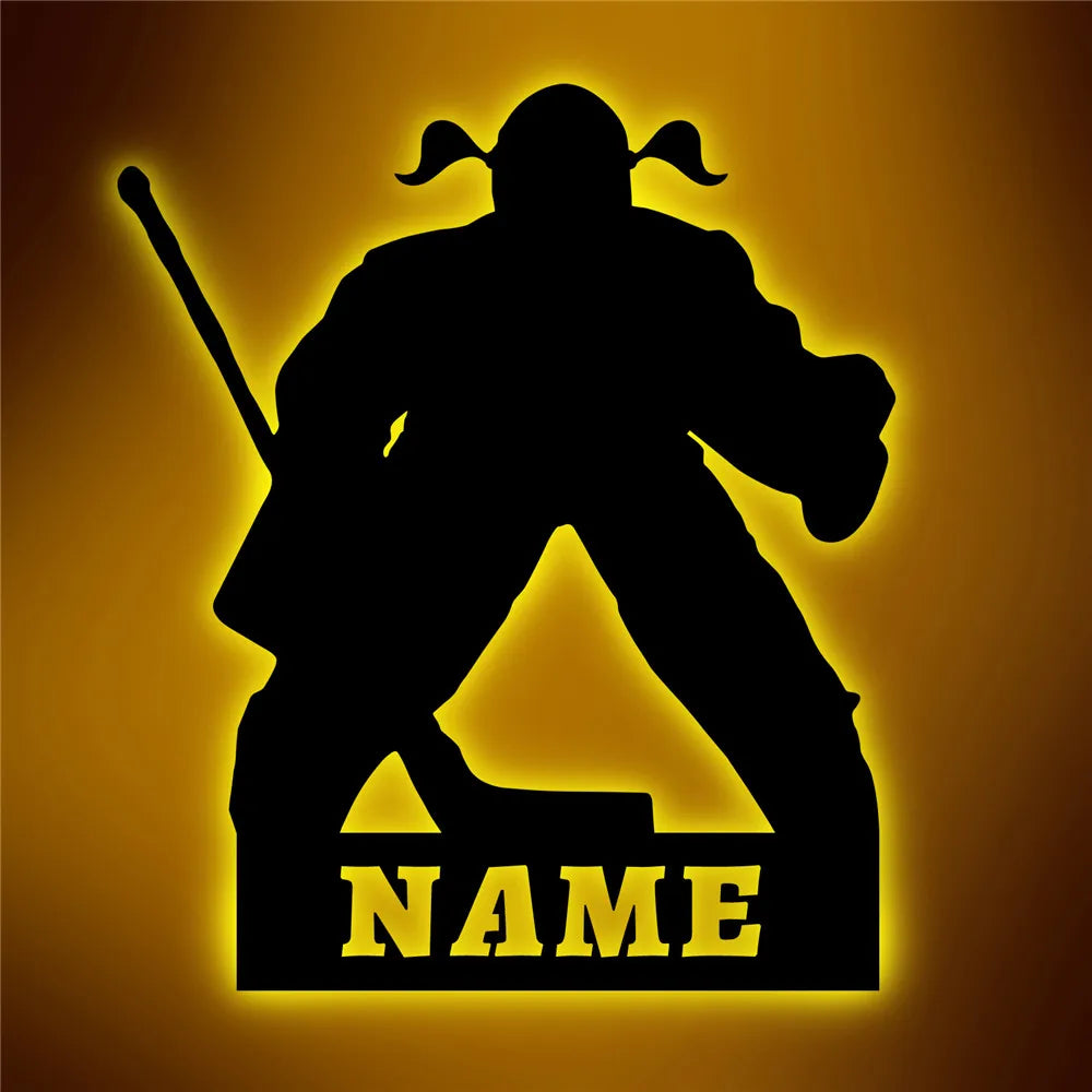 Lampe murale LED hockey décorative chambre ado