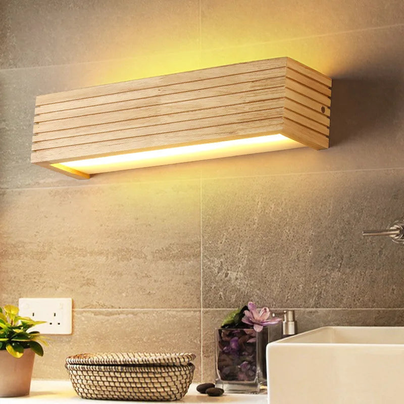 Applique Murale Salle De Bain Bois Flotté LED