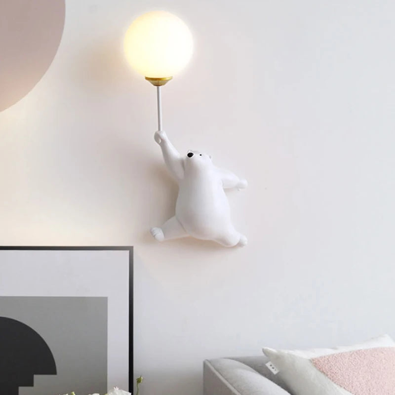 Applique Murale Enfant Ours Rose
