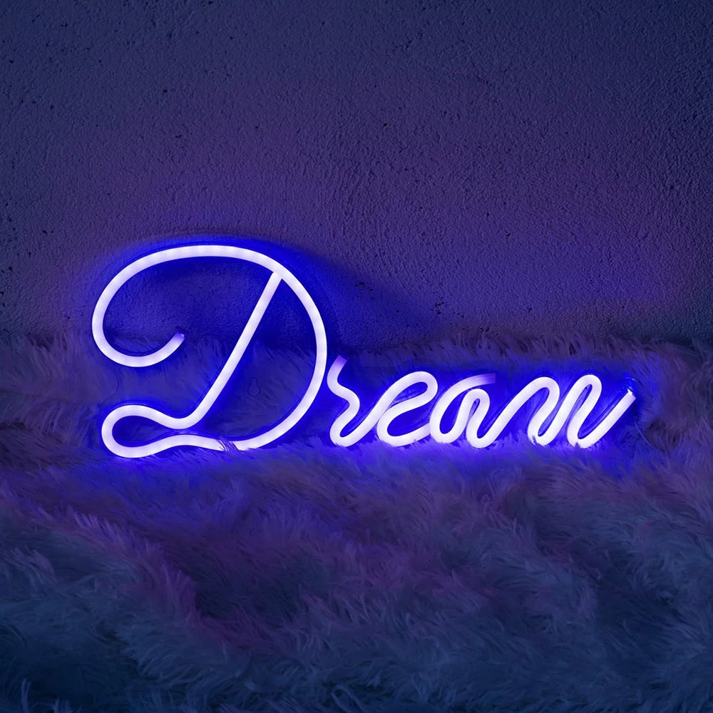 Applique murale chambre néon rose, lumière vive