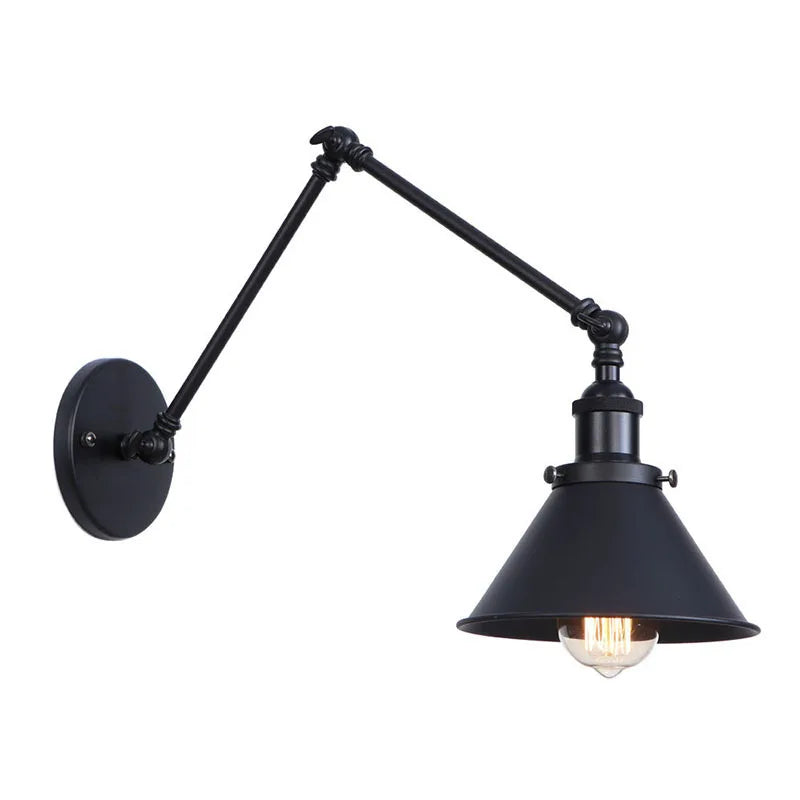 Applique Murale Noire En Metal Orientable, design minimaliste nordique