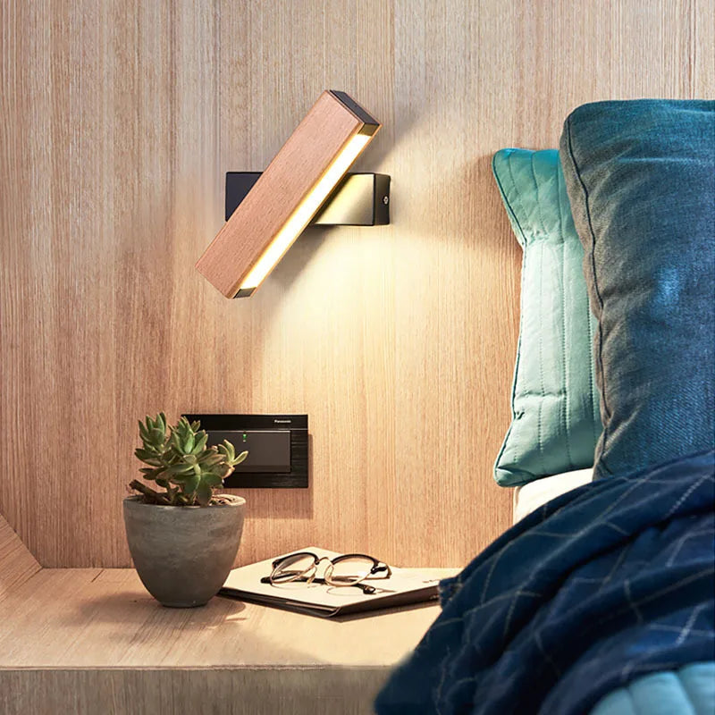 Applique Murale Bois Metal LED Atmosphère Chaleureuse