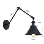 Applique Murale Noire En Metal Orientable - Vignette | Votre applique murale