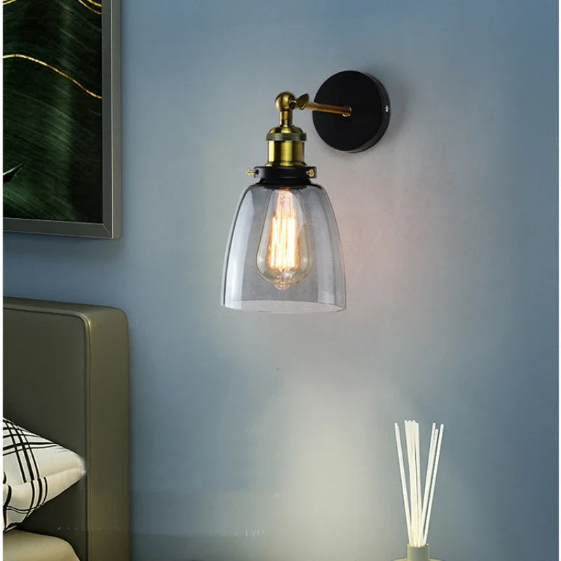 Applique Murale Verre Ambré chic