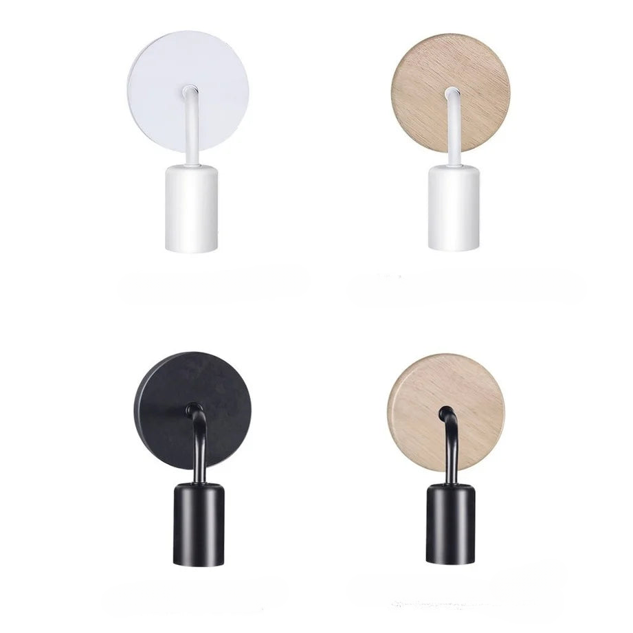 Design épuré Applique Murale Bois Et Metal