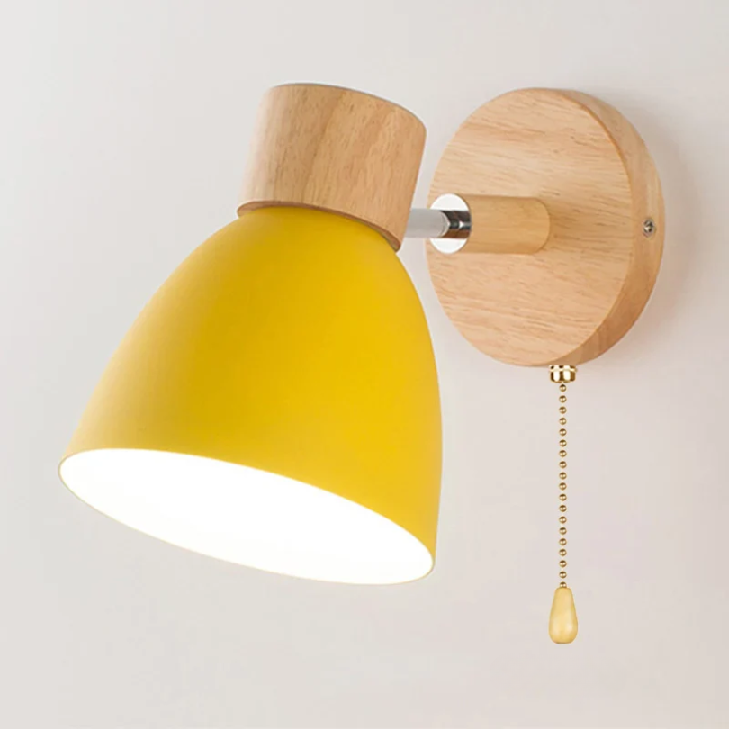 Applique Murale Chambre Avec Interrupteur Jaune tirette
