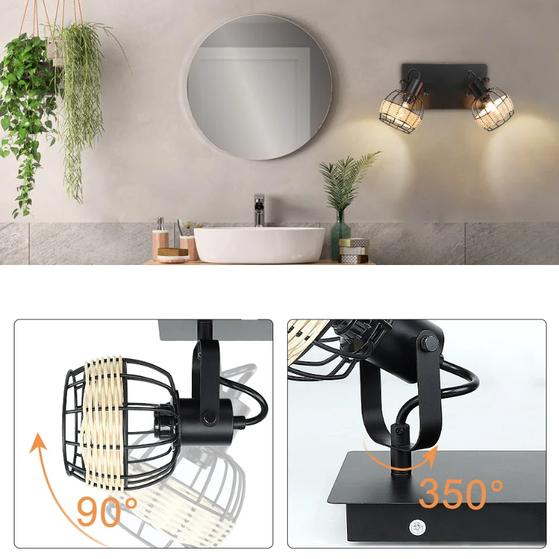 Applique Murale Rotin Osier 