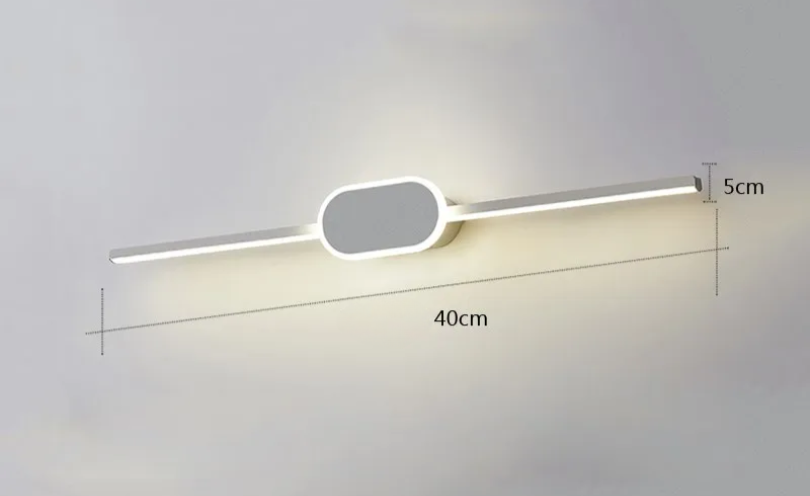 Applique Murale Salle De Bain Aluminium Blanc 40 cm