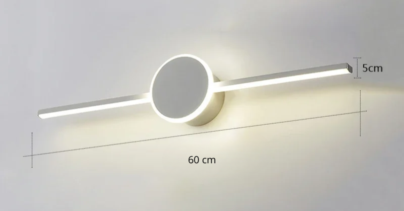 Applique Murale Salle De Bain Aluminium Blanc 60cm