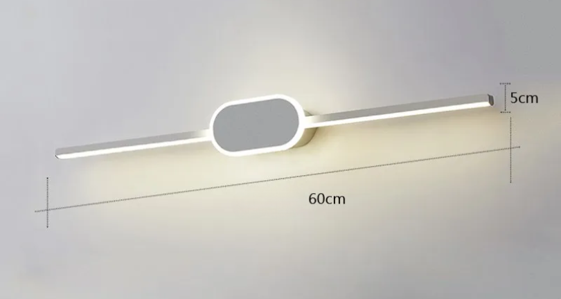 Applique Murale Salle De Bain Aluminium Blanc 60 cm