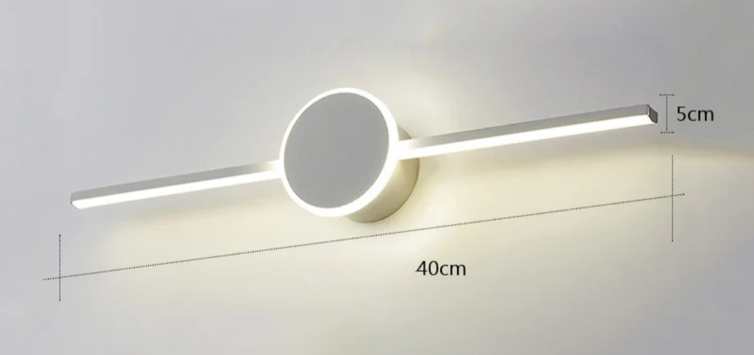 Applique Murale Salle De Bain Aluminium rond blanc 40 cm