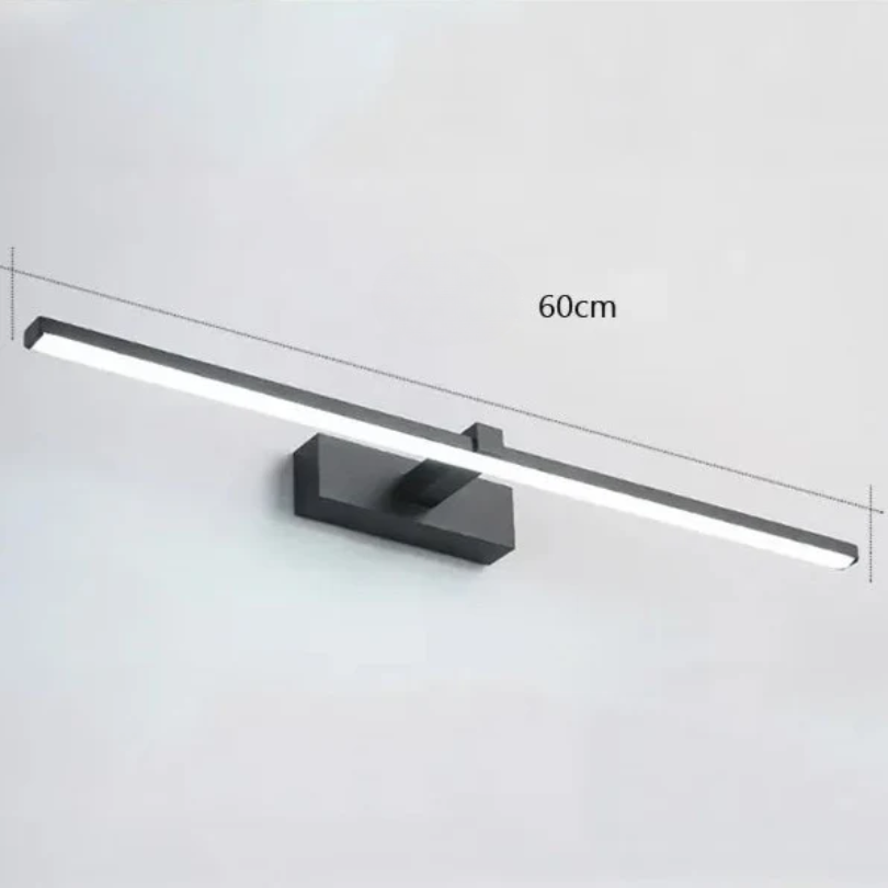Applique Murale Salle De Bain Contemporaine Extra Plate Noir 60 cm