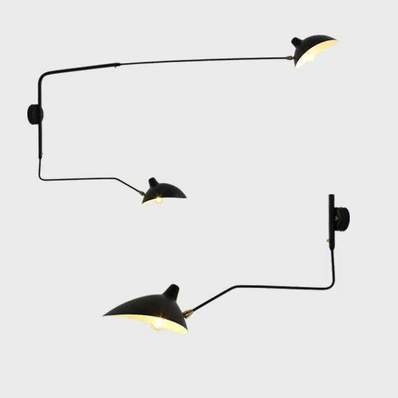 Lampe murale industrielle articulée design rétro