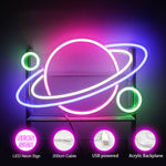 Applique murale chambre neon planete - Vignette | Votre applique murale